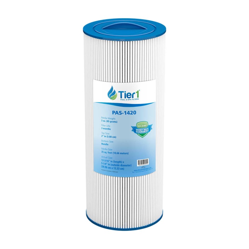 Tier1 Spa Filter Cartridge Replacement for Marquis Spa PPM35SC â€“ 2 Pack | Compatible with PPM35SC-F2M, FC-0195, Unicel 5CH-352 | 12-1/2" x 5-3/16" | Trilobal Fabric | Washable & Reusable | High Flow - Image 1